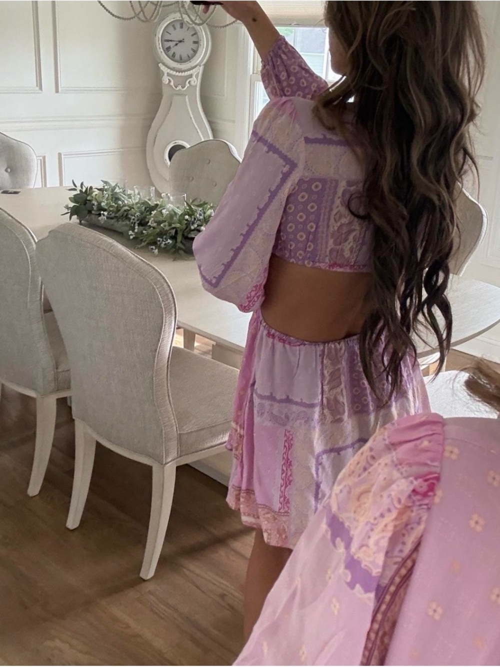 Lilac Cutout Boho Mini Dress - Women - Picture 5 of 8
